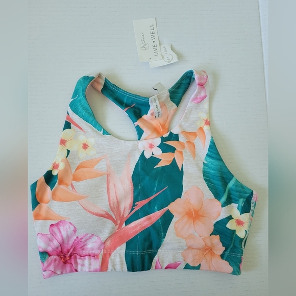 NWT Cato Live Well Active Women's Hawaiian Floral Print Sports Bra Size XS - Picture 1 of 4